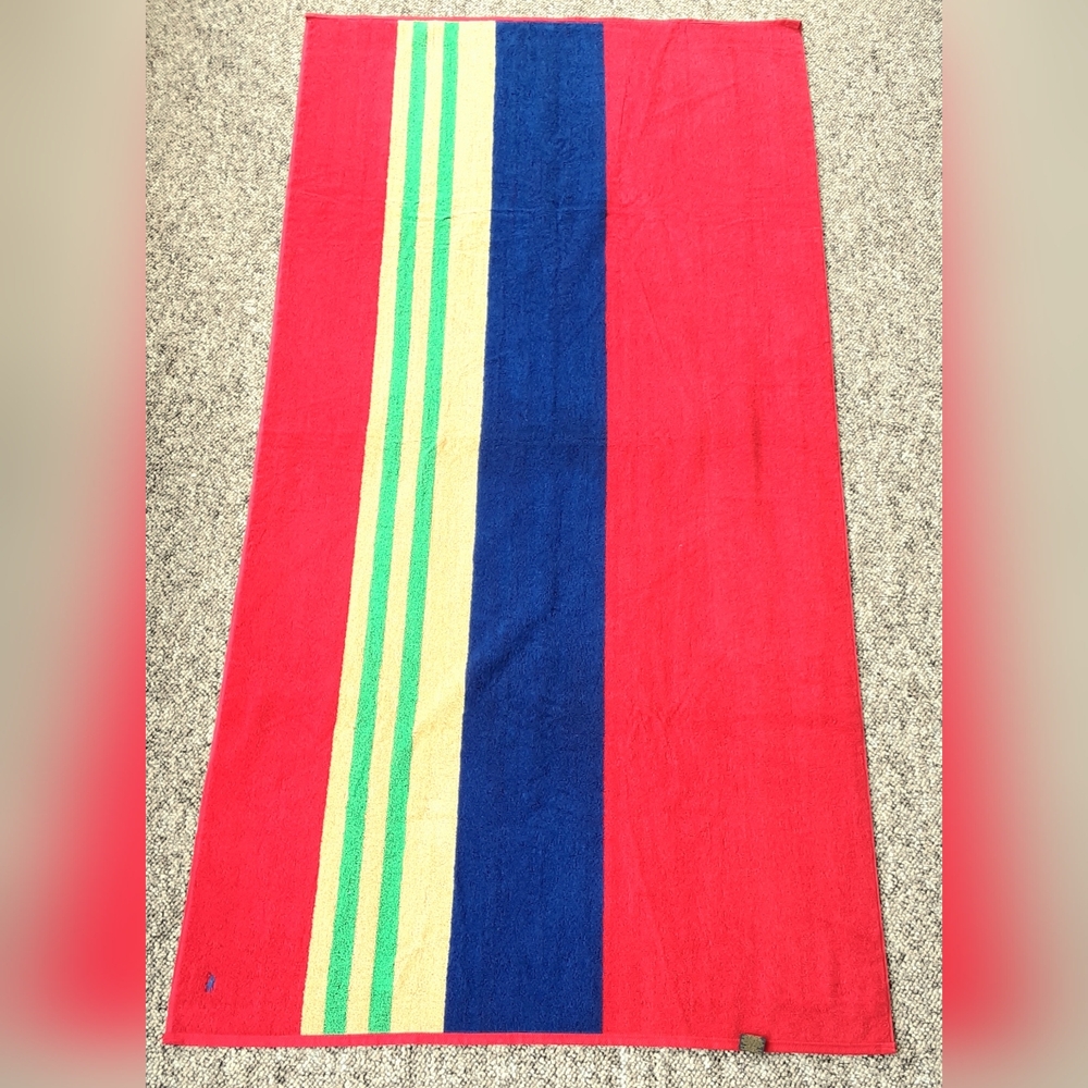 NWOT Polo Ralph Lauren Beach Towel, Cotton, Colorful Stripes Large, USA